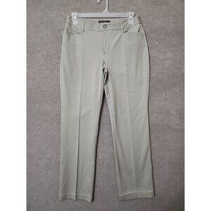 Eddie Bauer Curvy Fit Stayshape Pants Womens 10 Stone Gray Straight Leg NEW